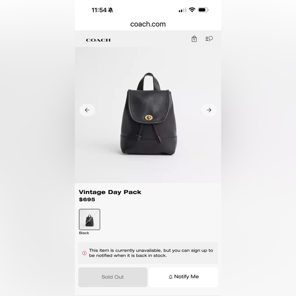 Coach Vintage City Backpack in Red – Beautifully Restored - Picture 2 of 14